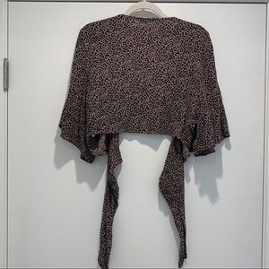 Cheetah Tie Top Size L